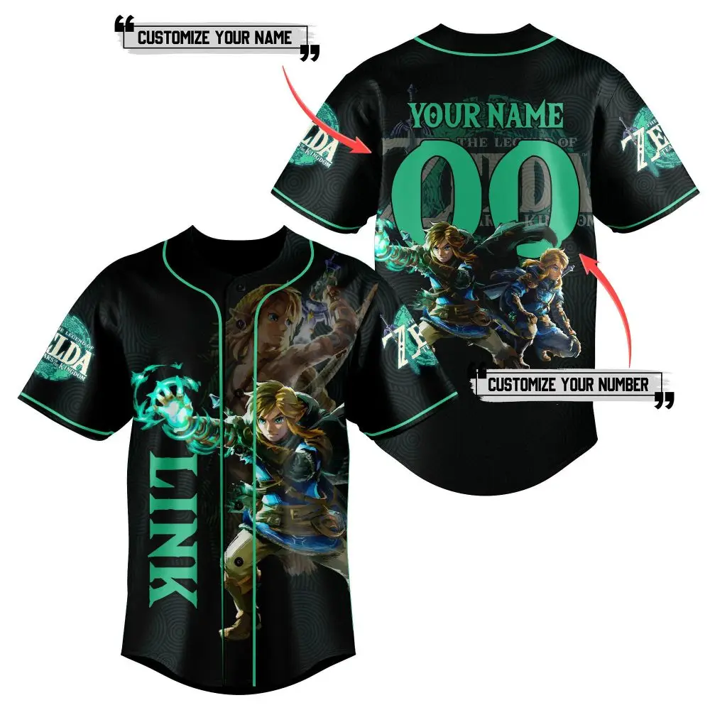 Custom Legend Jersey - Your Name & Number , Zelda Inspired Design