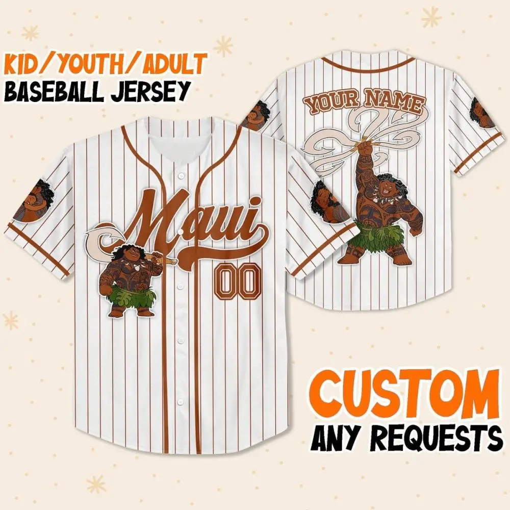 Custom Maui Baseball Jersey For Kids/Youth/Adults – Personalize Your Name!