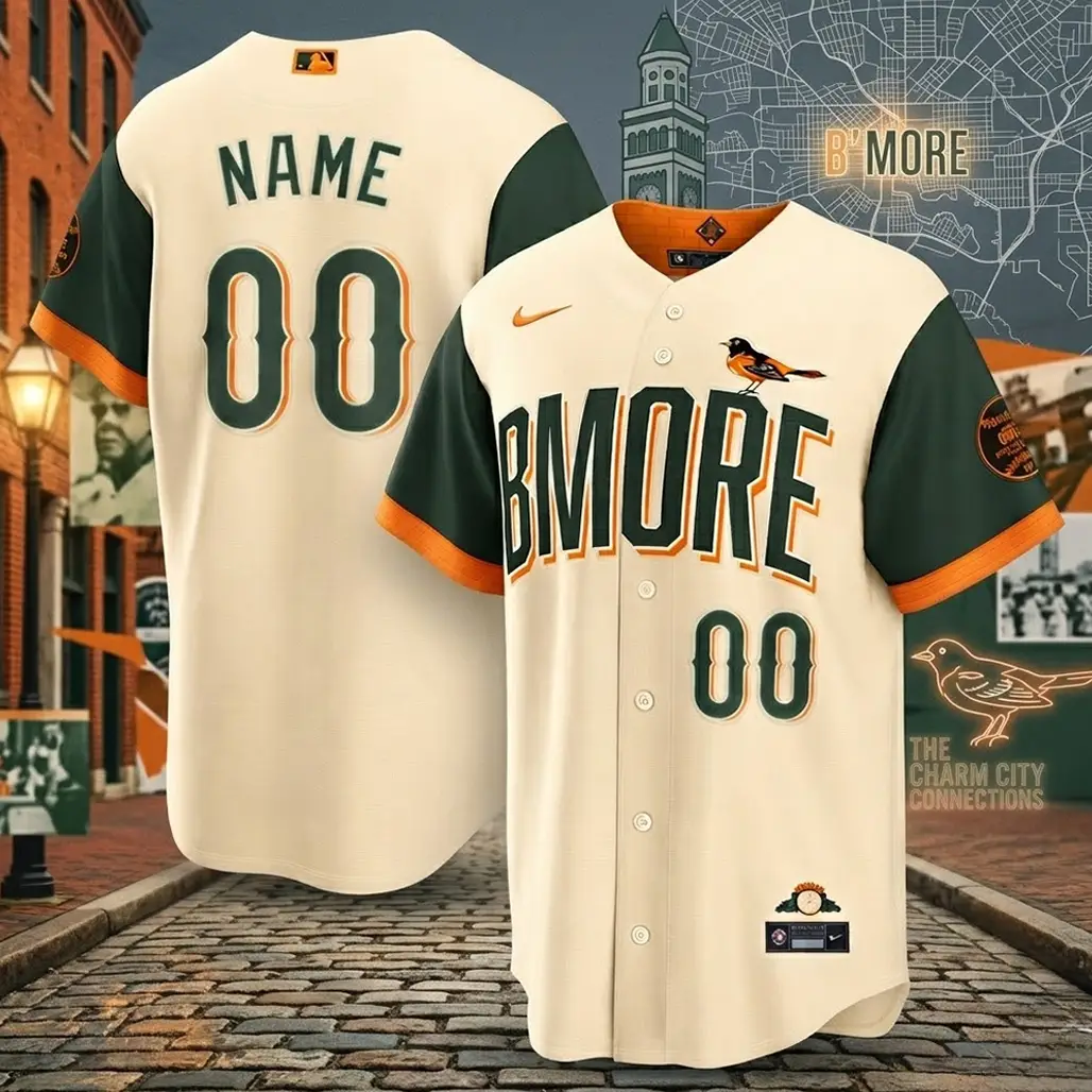Custom Name and Number Baltimore Orioles 2026 City Connect Stadium Baseball Jersey - Tazila