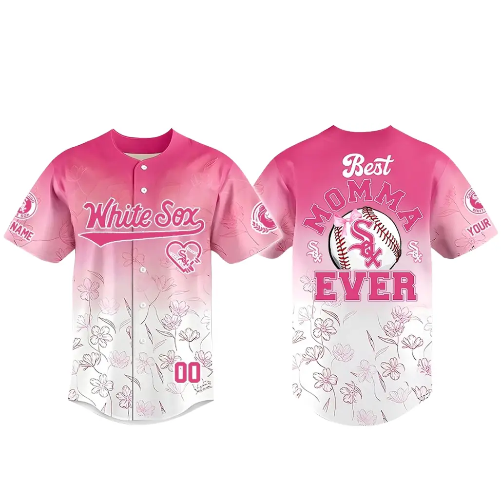 Custom Name and Number Chicago White Sox Happy Mother’s Day 2026 Pink Baseball Jersey - Tazila