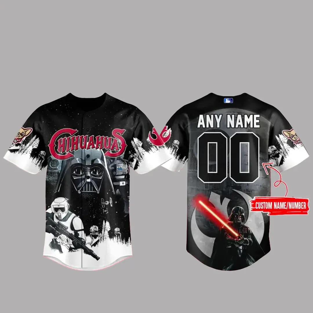 Custom Name and Number El Paso Chihuahuas Star Wars Night 2026 Baseball Jersey - Tazila