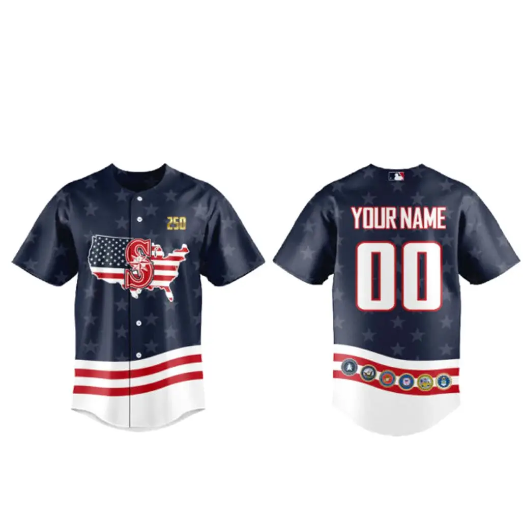 Custom Name and Number Seattle Mariners Military Appreciation 2026 Baseball Jersey - Tazila