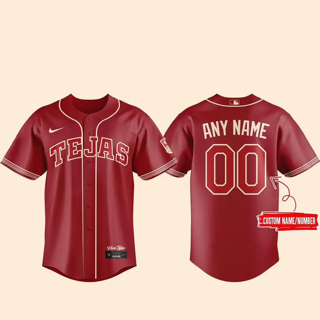 Custom Name and Number Texas Rangers City Connect 2026 Tejas Baseball Jersey - Tazila