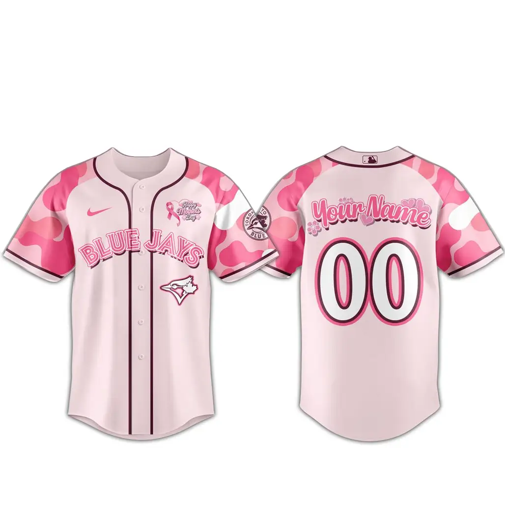 Custom Name and Number Toronto Blue Jays Mother’s Day 2026 Baseball Jersey - Tazila