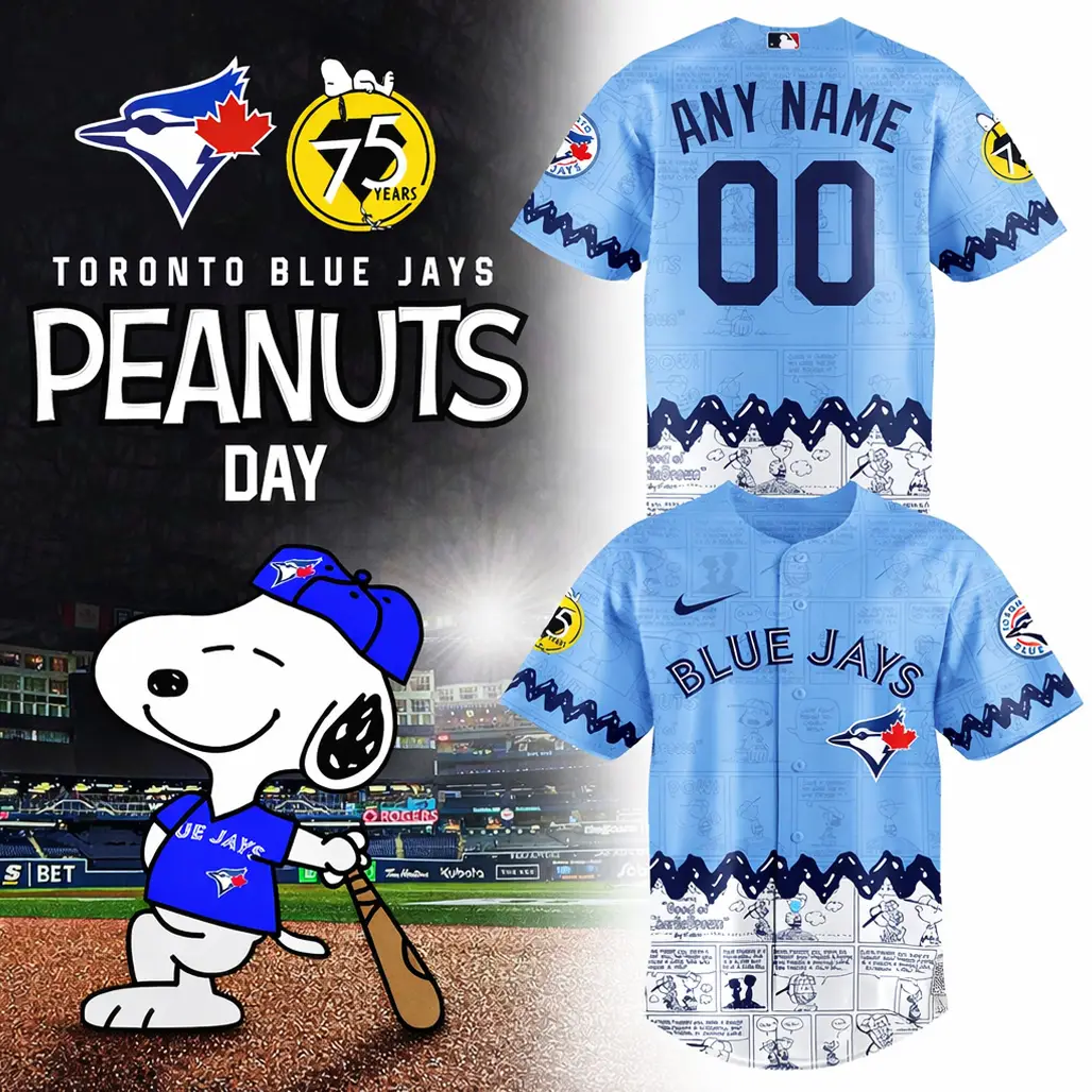 Custom Name and Number Toronto Blue Jays Peanuts Day 2026 Gameday Baseball Jersey - Tazila