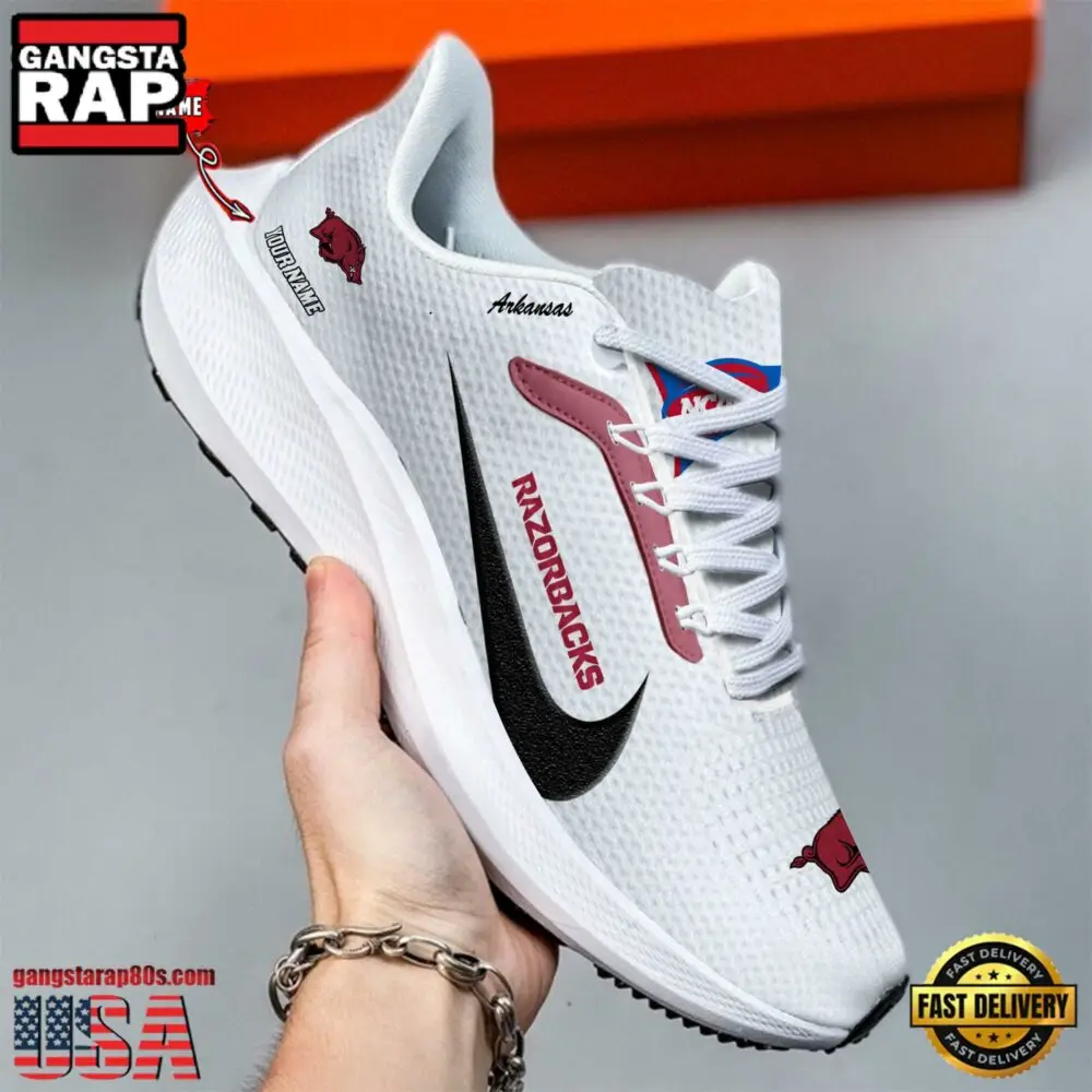 Custom Name Arkansas Razorbacks New Design Air Force 1 Shoes Running Sneakers Custom Name Arkansas Razorbacks New Design Air Force 1 Shoes Running Sneakers - Image 1