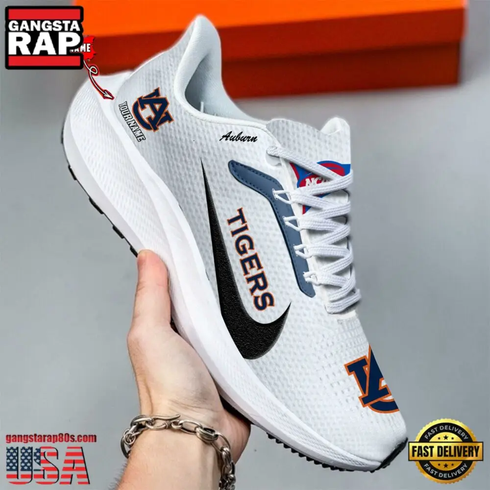Custom Name Auburn Tigers New Design Air Force 1 Shoes Running Sneakers
