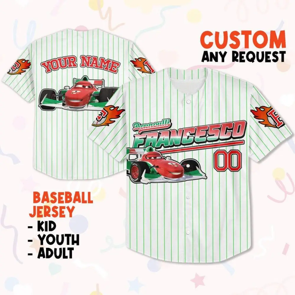Custom Name Baseball Jersey - Kids, Youth, Adult Sizes - Personalized Sports Shirt Gift Custom Name Baseball Jersey - Kids, Youth, Adult Sizes - Personalized Sports Shirt Gift - Image 1