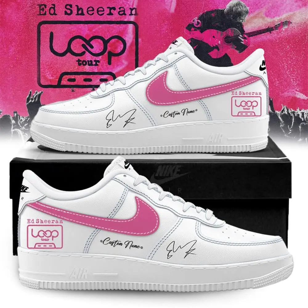 Custom Name Ed Sheeran Merch Ed Sheeran Loop Tour 2026 Air Force 1 Sneakers Gift For Pop Lovers