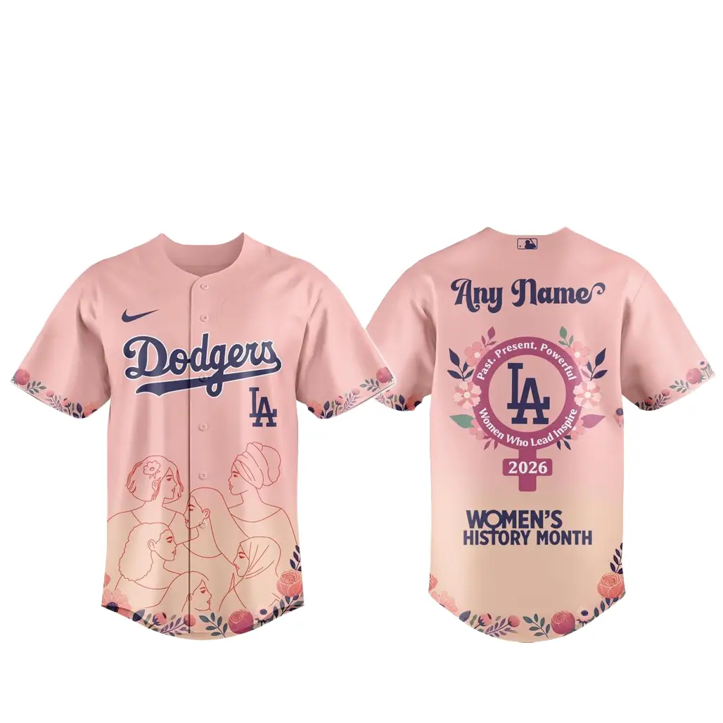 Custom Name Los Angeles Dodgers x Women’s History Month Baseball Jersey - Tazila