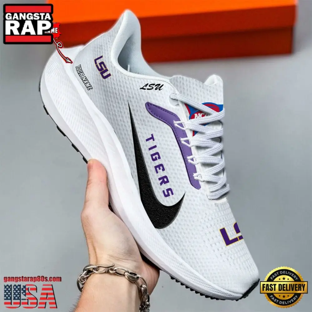 Custom Name LSU Tigers New Design Air Force 1 Shoes Running Sneakers Custom Name LSU Tigers New Design Air Force 1 Shoes Running Sneakers - Image 1