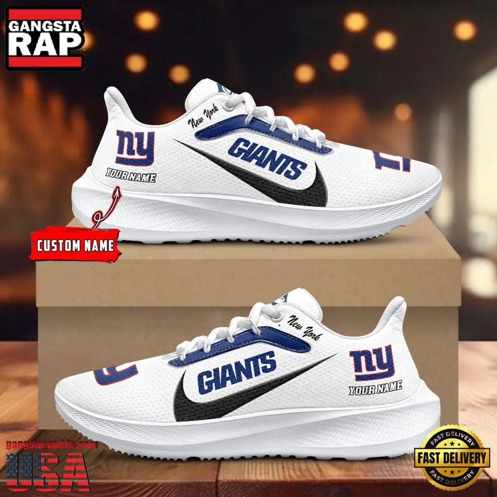 Custom Name New York Giants New Design Air Force 1 Shoes Running Sneakers Custom Name New York Giants New Design Air Force 1 Shoes Running Sneakers - Image 1