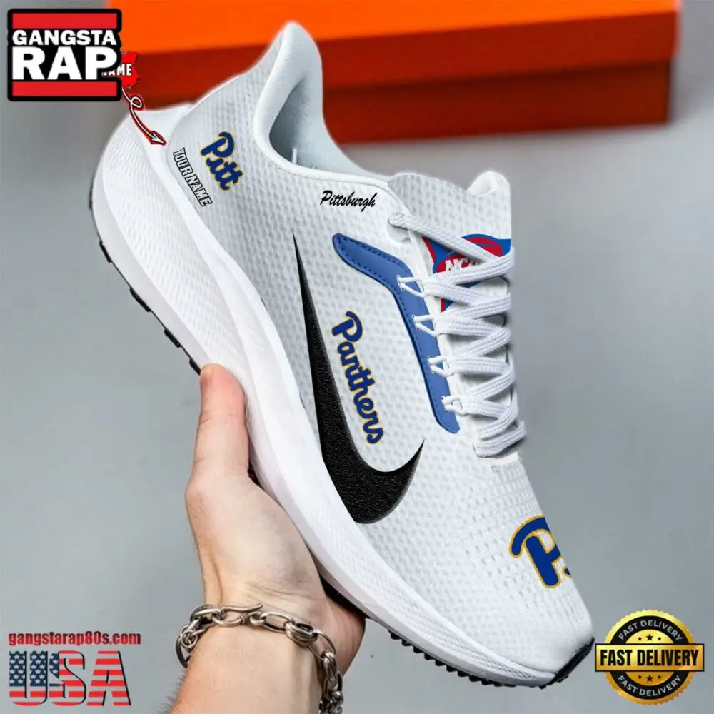 Custom Name Pittsburgh Panthers New Design Air Force 1 Shoes Running Sneakers Custom Name Pittsburgh Panthers New Design Air Force 1 Shoes Running Sneakers - Image 1