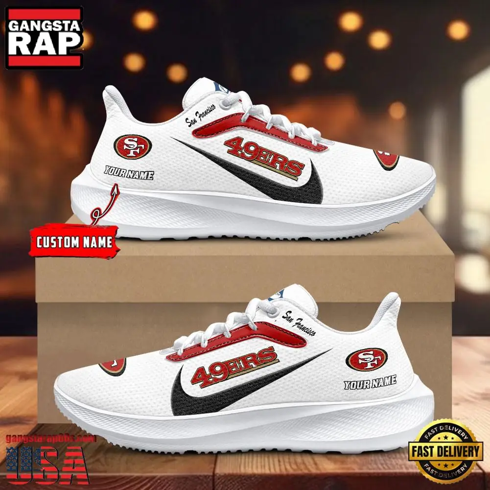 Custom Name San Francisco 49ers New Design Air Force 1 Shoes Running Sneakers Custom Name San Francisco 49ers New Design Air Force 1 Shoes Running Sneakers - Image 1