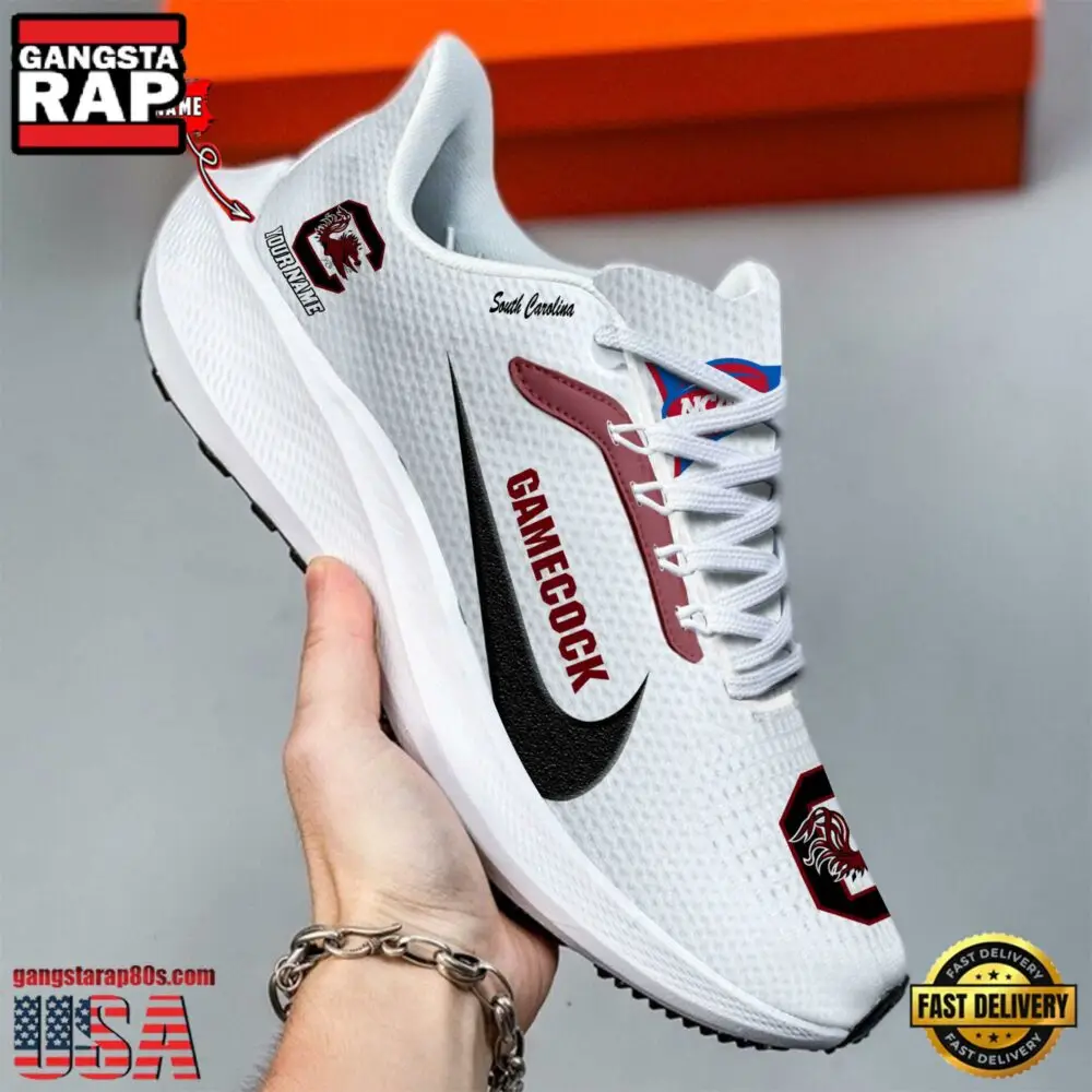Custom Name South Carolina Gamecocks New Design Air Force 1 Shoes Running Sneakers