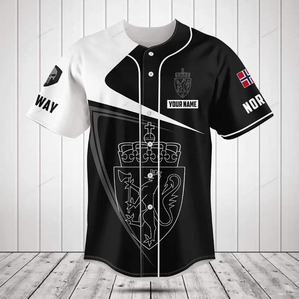 Custom Norway Flag Baseball Jersey – Personalized Sportswear For Fans