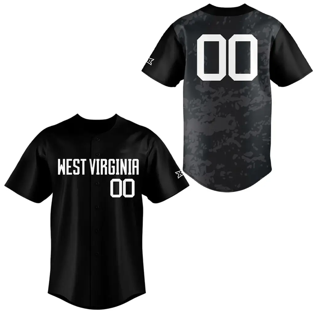 Custom Number West Virginia Mountaineers Coal Rush 2026 Baseball Jersey - Tazila