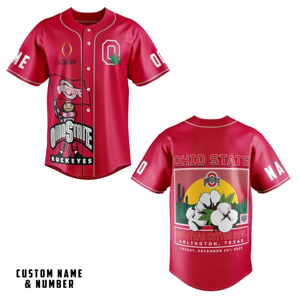 Custom Ohio State Buckeyes Cotton Bowl Jersey - Personalized Name & Number, Limited Edition 2023