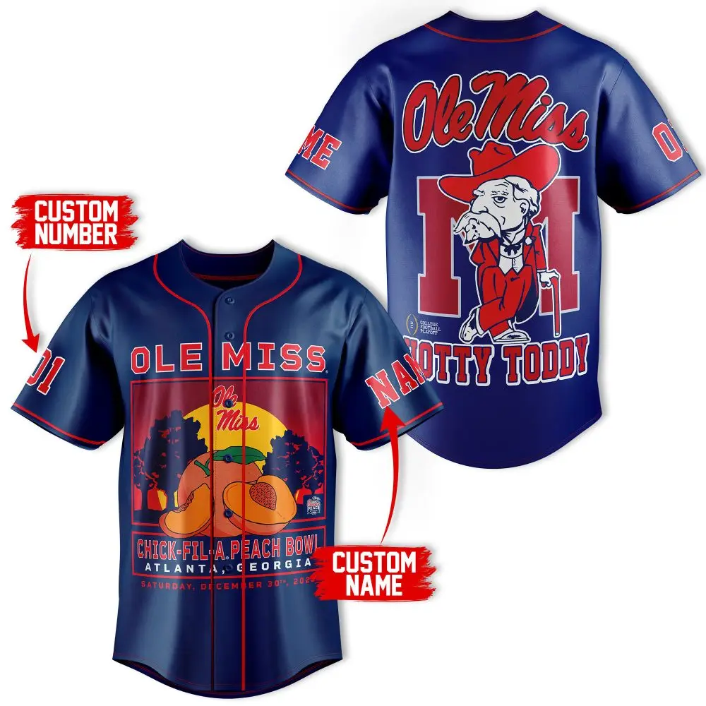 Custom Ole Miss Jersey - Personalized Name & Number - Limited Edition Bowl Game Design