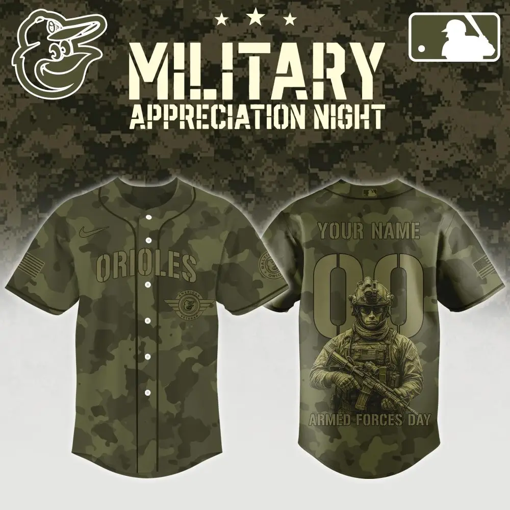 Custom Orioles Camo Jersey - Military Appreciation Edition, Personalize Now!