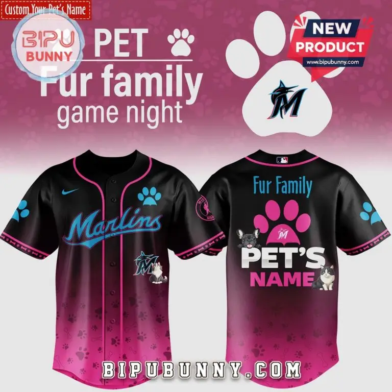 Custom Pet Baseball Jersey - Fur Family Game Night , Personalized Pet Name , New Design