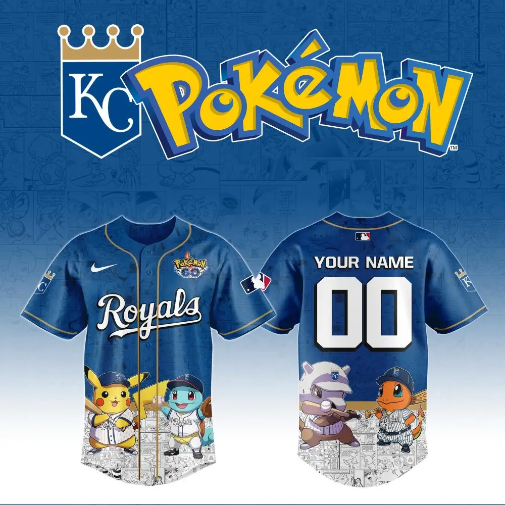 Custom Pokémon Kansas City Royals Jersey - Personalize With Your Name & Number!