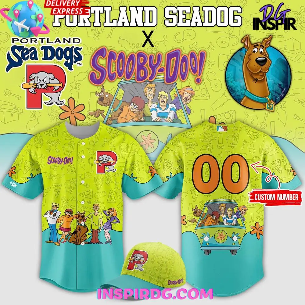 Custom Scooby-Doo X Portland Sea Dogs Jersey - Vibrant Design, Fast Delivery!