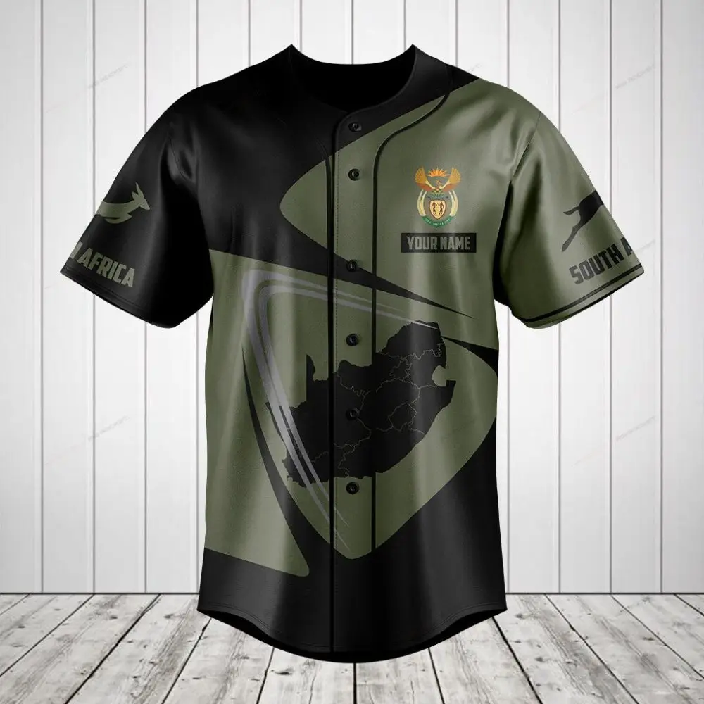 Custom South Africa Baseball Jersey - Personalized Name & Stylish Design