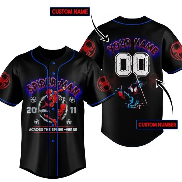 Custom Spider-Verse Jersey – Personalize Name & Number – Perfect Gift For Fans! Custom Spider-Verse Jersey – Personalize Name & Number – Perfect Gift For Fans! - Image 1