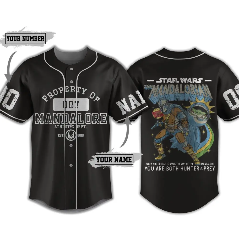 Custom Star Wars Mandalorian Jersey – Personalize With Your Name & Number!