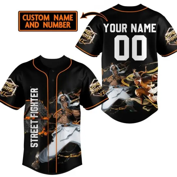 Custom Street Fighter Jersey - Add Your Name & Number - Perfect Gift For Gamers!