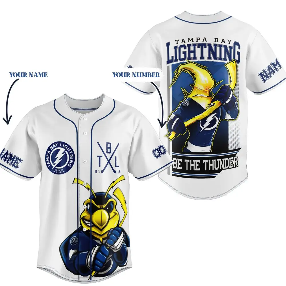 Custom Tampa Bay Lightning Jersey – Personalized Name & Number – Be The Thunder ⚡️