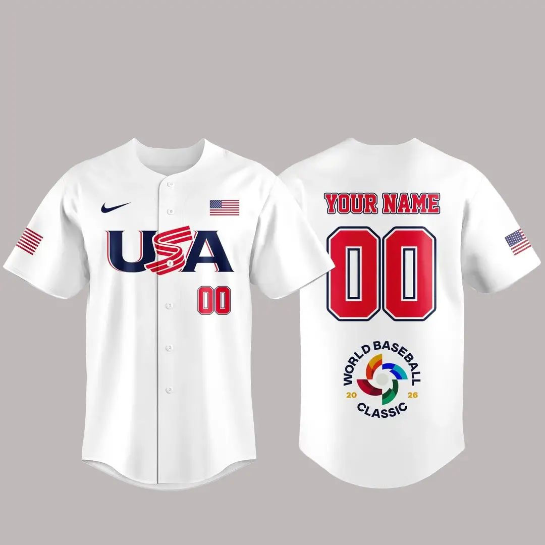 Custom Team USA 2026 World Baseball Classic Baseball Jersey - Tazila