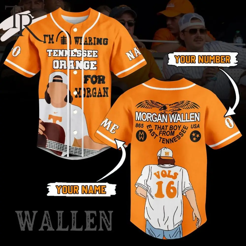 Custom Tennessee Orange Jersey - Personalized Name & Number - Perfect For Fans!