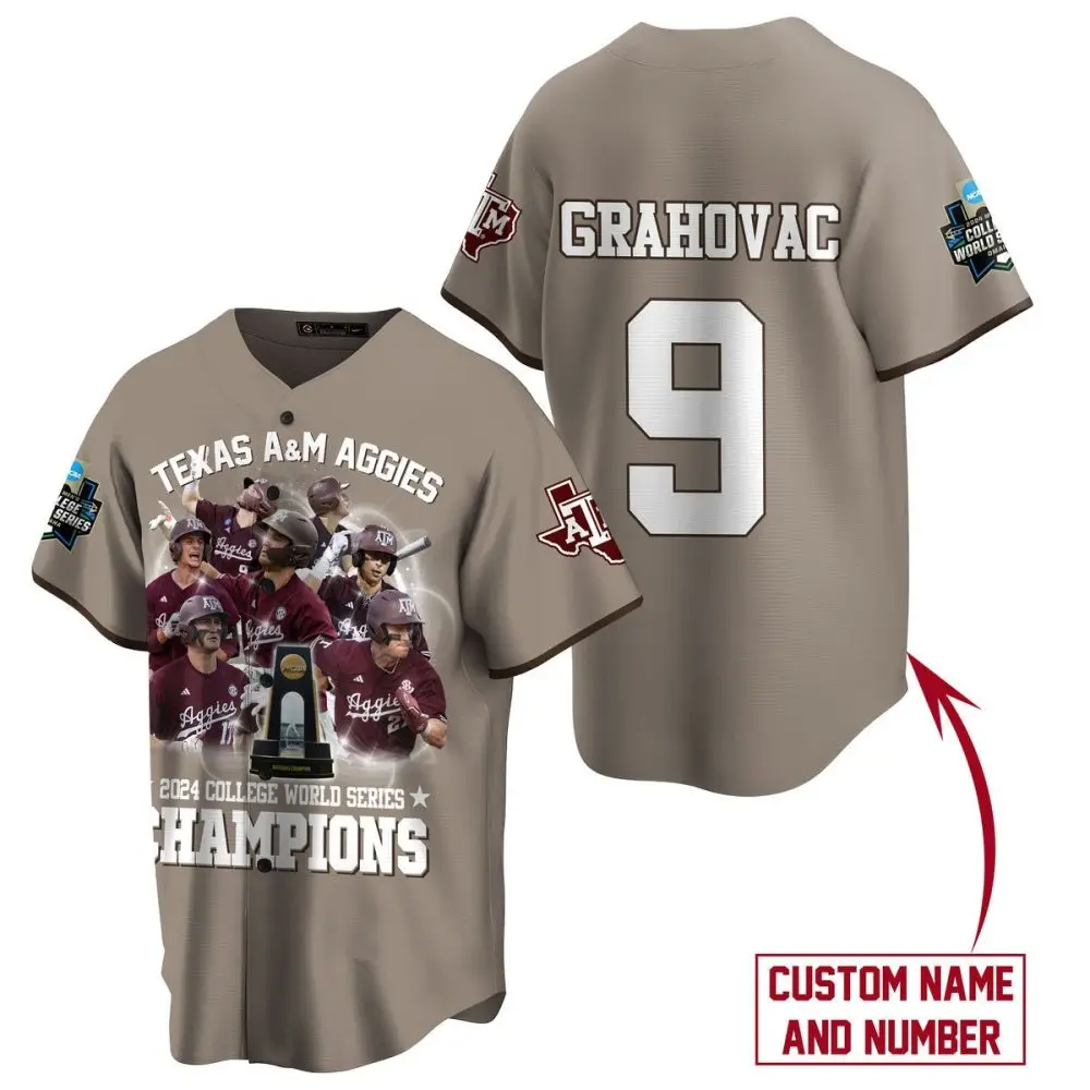 Custom Texas A&M Aggies 2024 Champions Jersey - Personalize Name & Number!