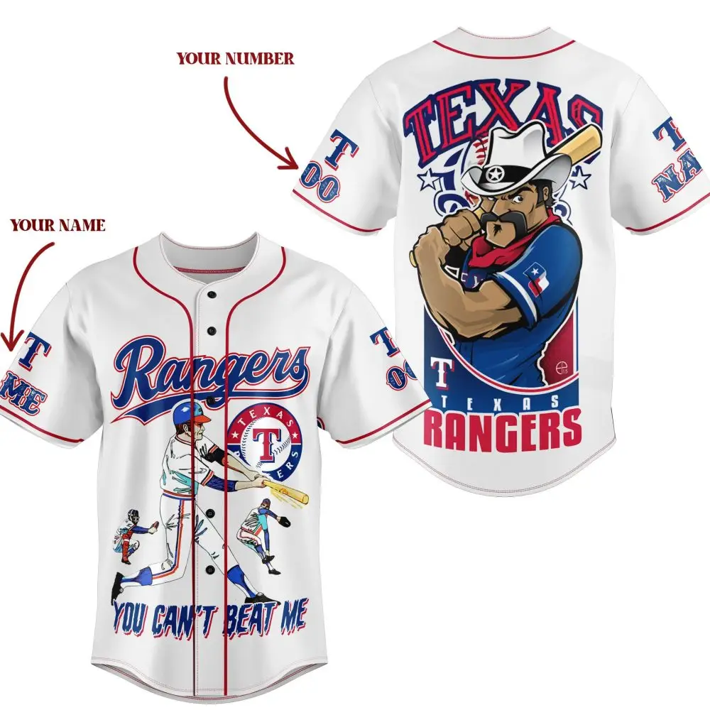 Custom Texas Rangers Baseball Jersey – Personalize Your Name & Number – Perfect Gift!