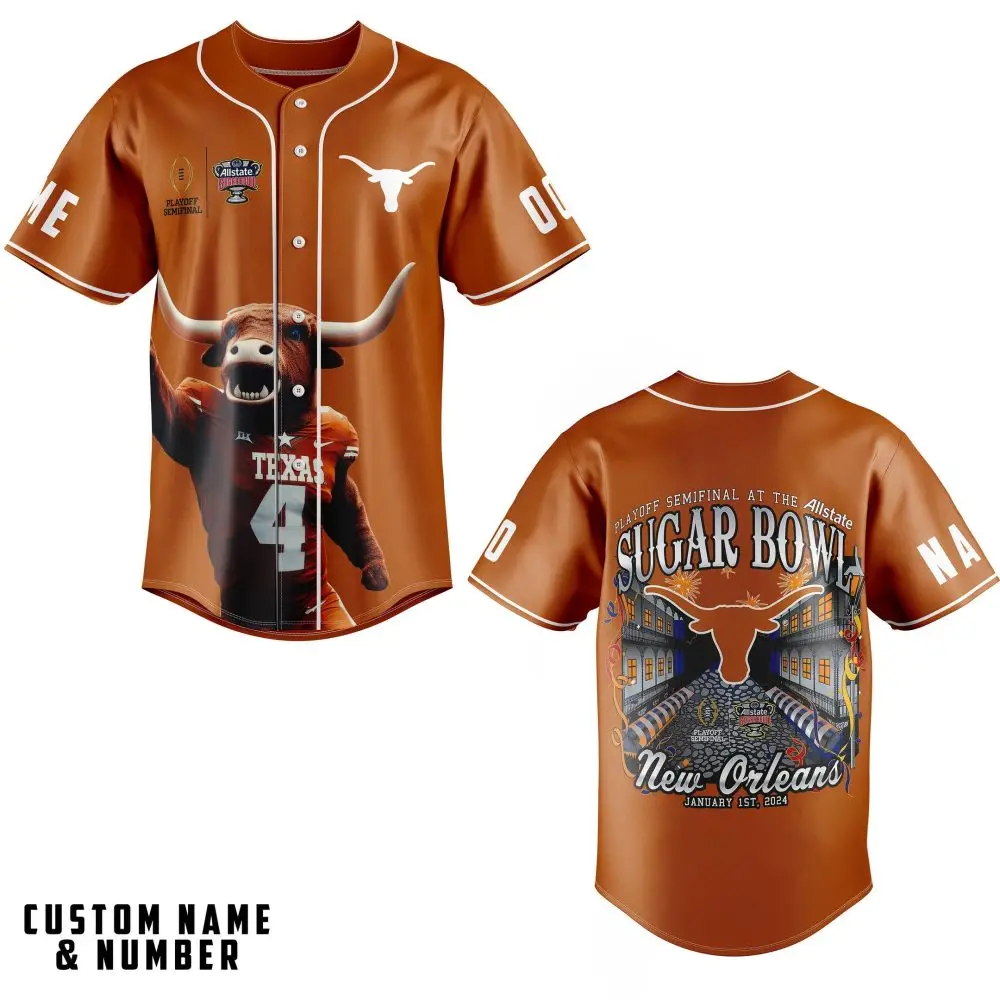 Custom Texas Sugar Bowl Jersey - Personalized Name & Number, Limited Edition Sportswear Custom Texas Sugar Bowl Jersey - Personalized Name & Number, Limited Edition Sportswear - Image 1