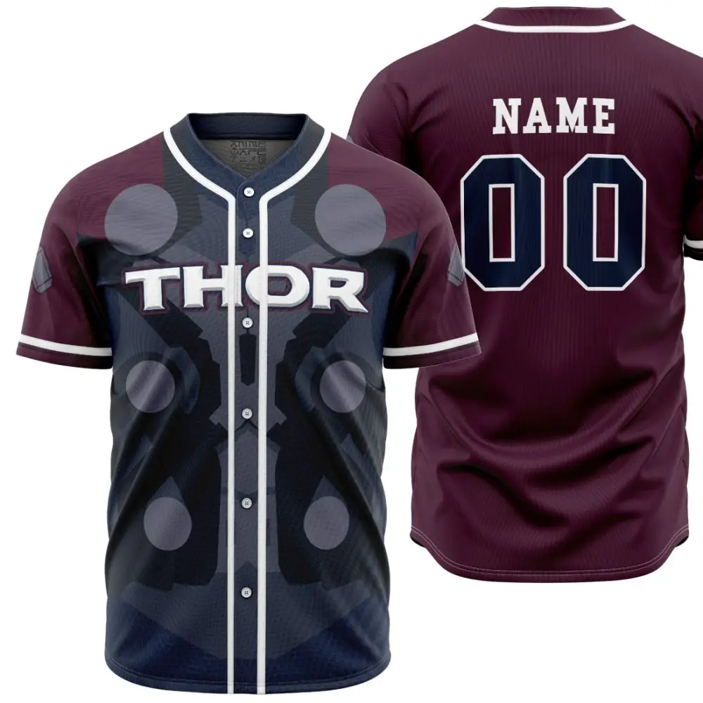 Custom Thor-Themed Baseball Jersey - Personalized Name & Number - Unisex Fan Apparel