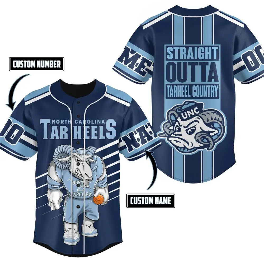 Custom Unc Tar Heels Jersey - Personalized Name & Number, Limited Edition Fan Gear