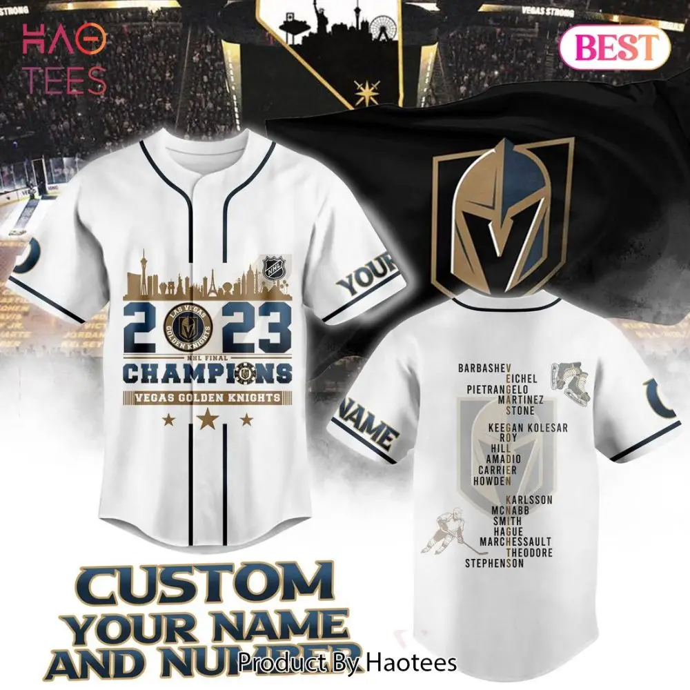 Custom Vegas Knights 2023 Champions Jersey - Add Your Name & Number! Custom Vegas Knights 2023 Champions Jersey - Add Your Name & Number! - Image 1
