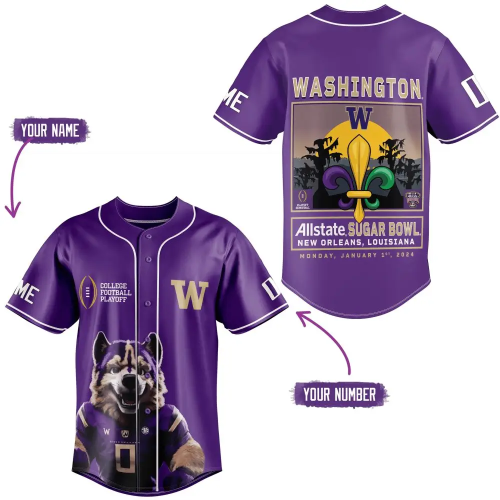 Custom Washington Sugar Bowl Jersey 2024 – Personalize Name & Number – Limited Edition