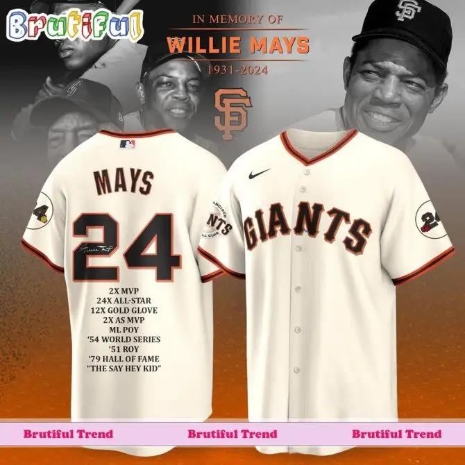 Custom Willie Mays San Francisco Giants 1931-2024 Jersey Shirt