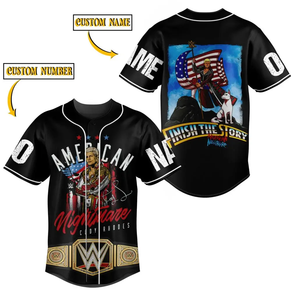 Custom Wwe American Nightmare Jersey - Personalize With Name & Number