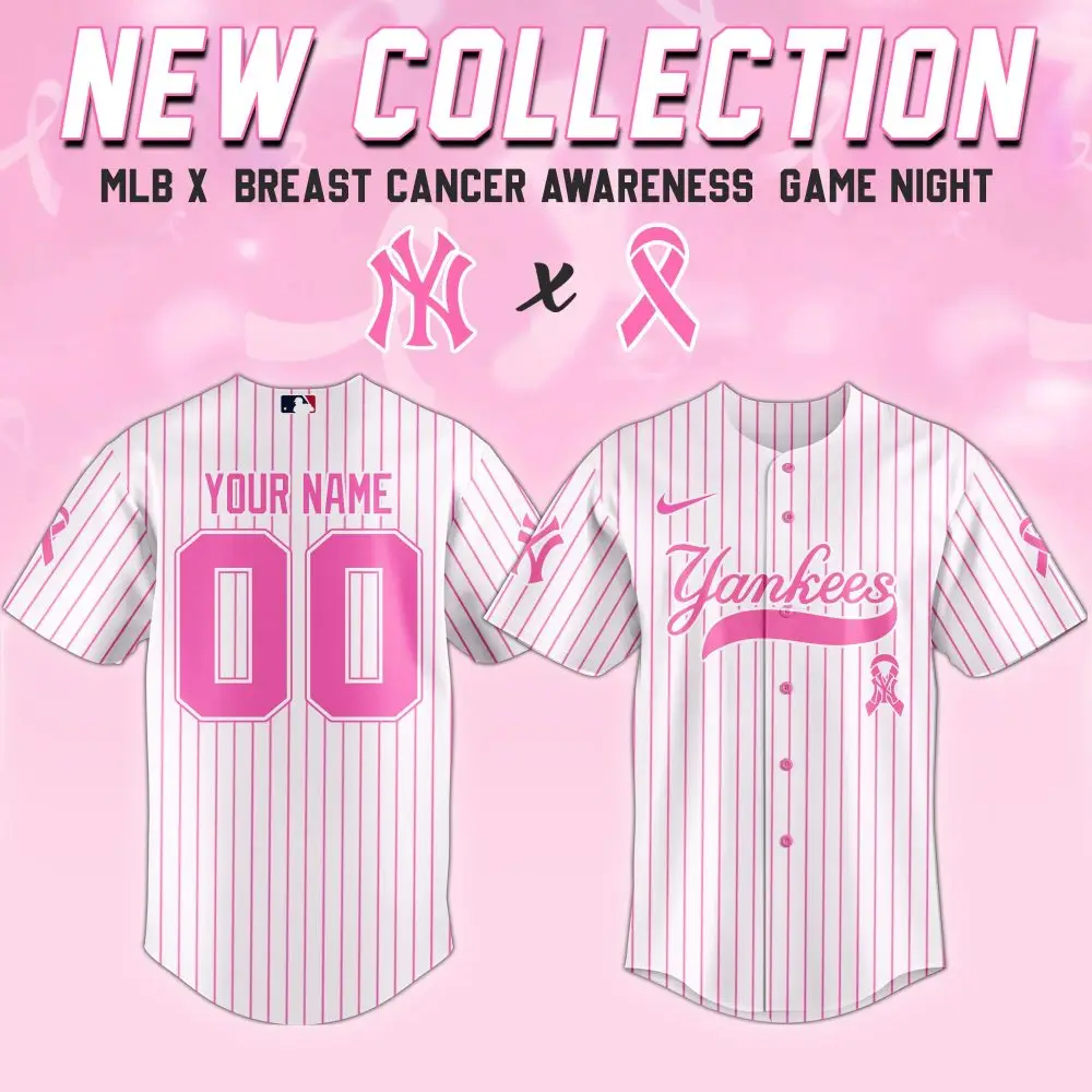 Custom Yankees Jersey - Breast Cancer Awareness Edition - Limited Mlb Collection