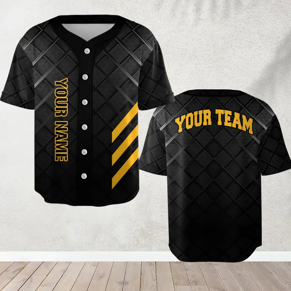 Custom Your Team Name SportFan Jersey - Stylish Black Game Day Apparel