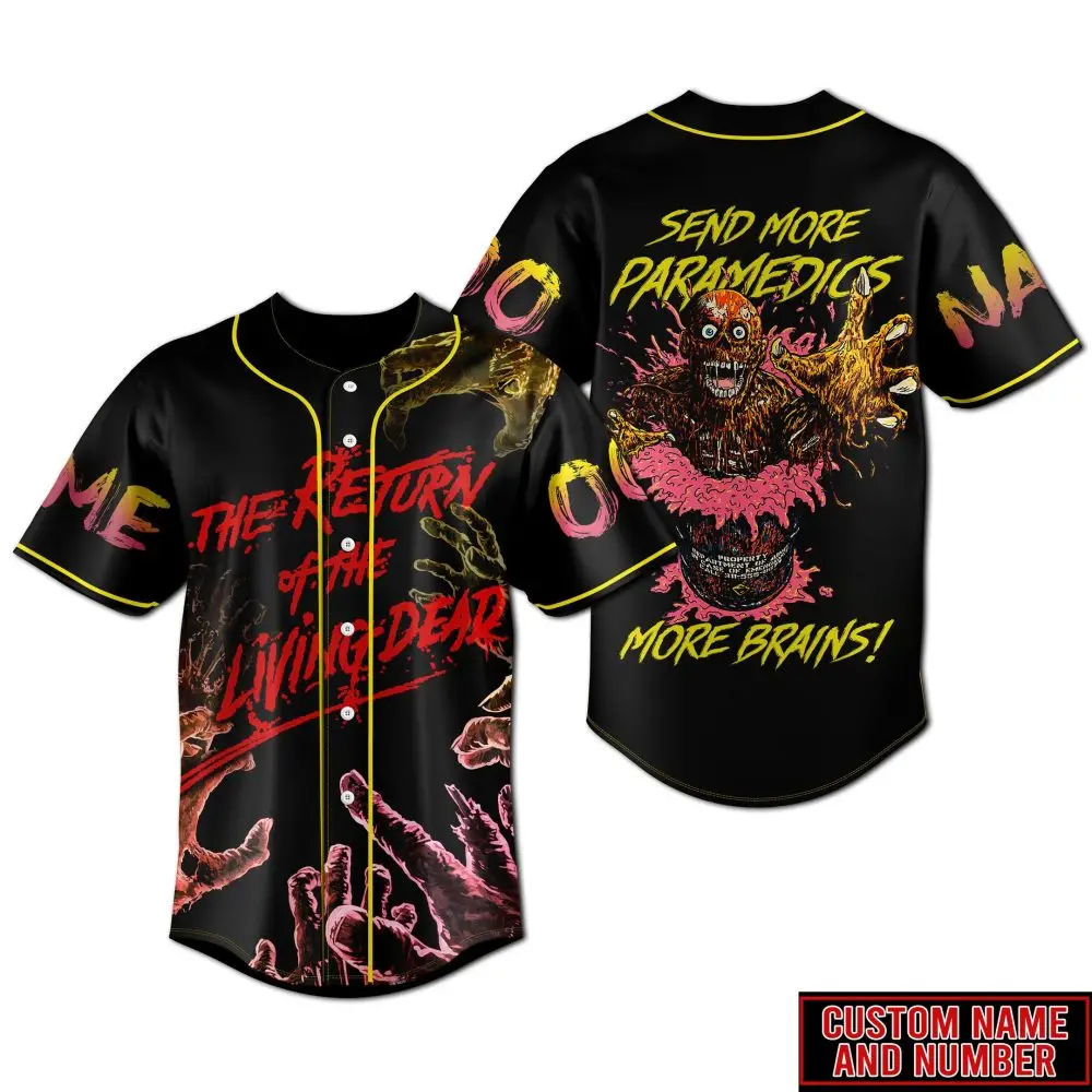 Custom Zombie Jersey – Return Of The Living Dead Design – Personalized Name & Number