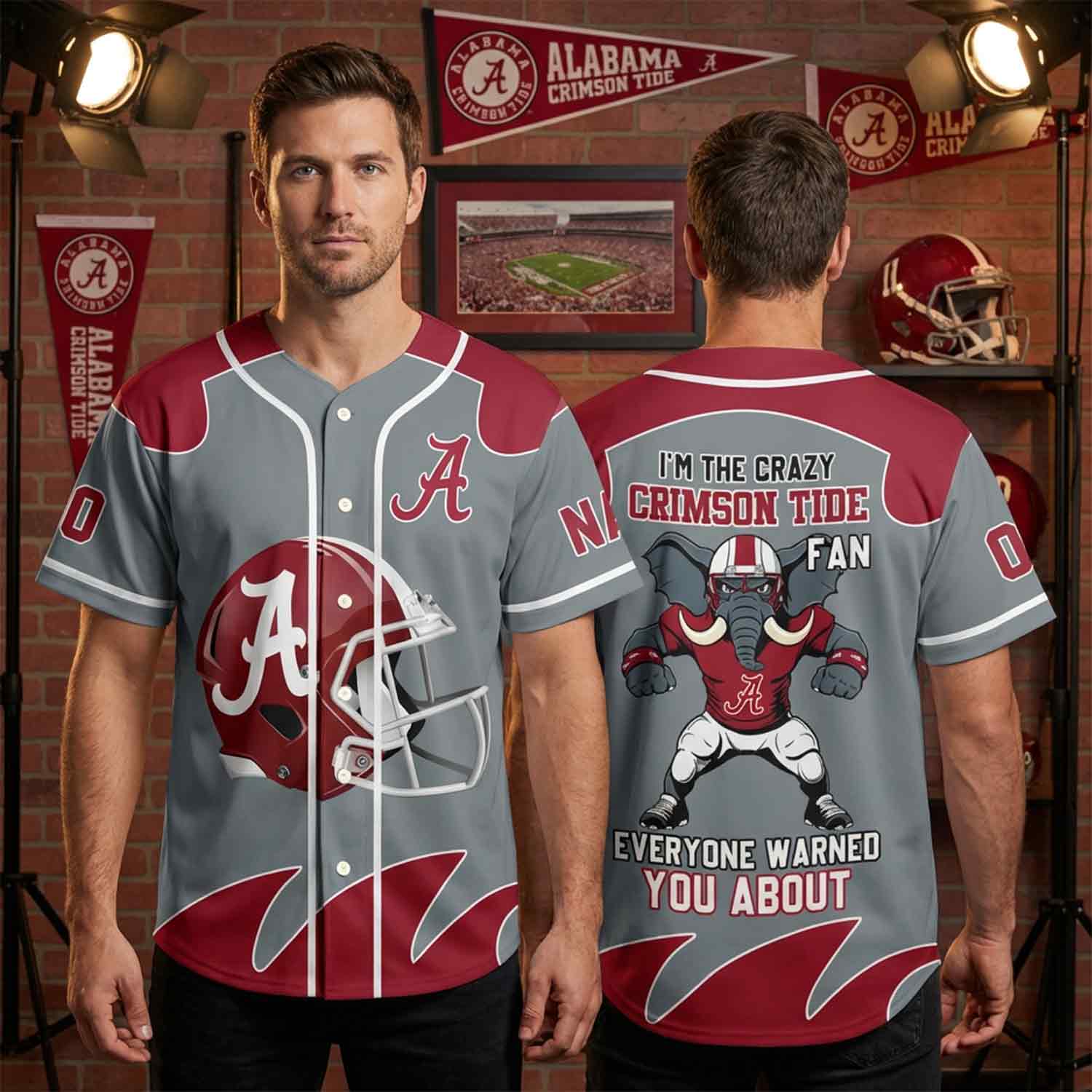 Customizable Alabama Crimson Tide Fan Jersey - Show Your Team Spirit!