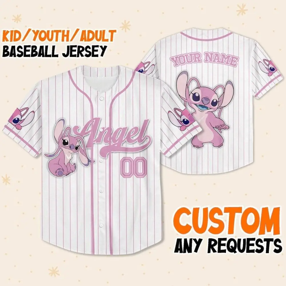 Customizable Angel Baseball Jersey For Kids/Youth/Adults - Unique Personalized Gift!