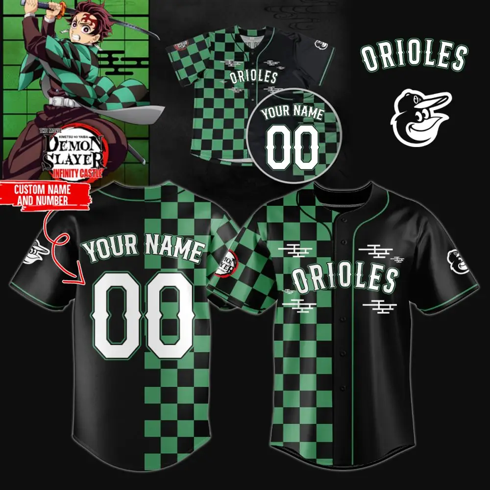 Customizable Anime-Inspired Orioles Jersey - Add Your Name & Number!