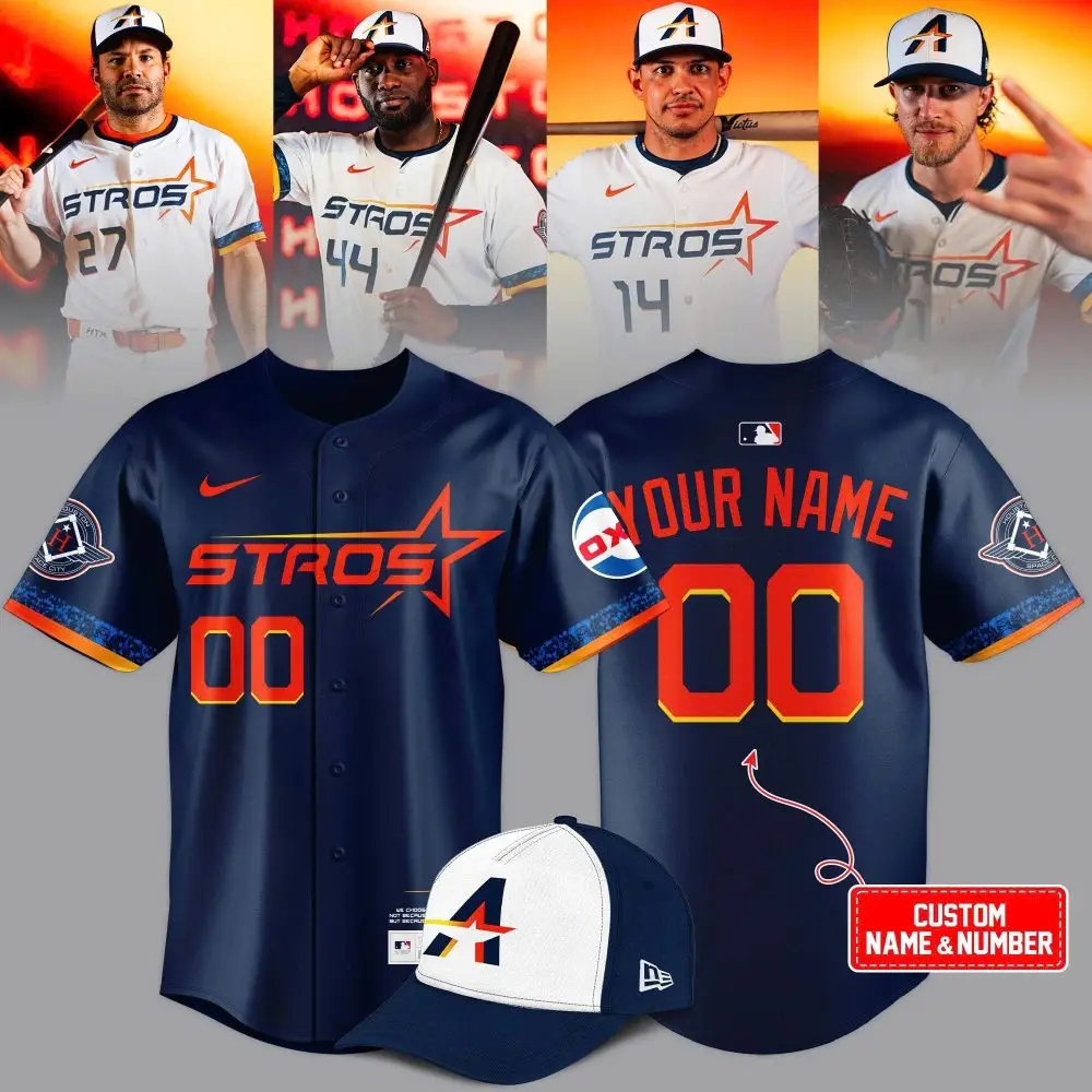 Customizable Astros Jersey Add Your Name & Number - Perfect Gift For Fans!